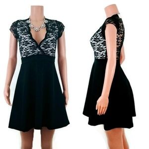 SKATER  BLACK LACE DRESS by CJJBoutique MADE IN USA